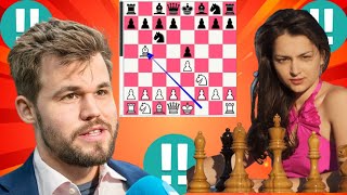 Perfect chess game 153 Magnus Carlsen vs Alexandra Kosteniuk [upl. by Sisile]