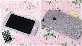 DIY iPhone Glitzer Schutzfolie  DIY Glitzer Handyhülle Glitzer Folie iPhone by MRSTRAPS [upl. by Sophronia]