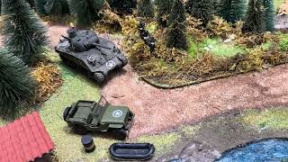 Tamiya 135 rc Sherman vs Panther [upl. by Bannasch]