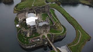 Caerphilly castle Wales UK [upl. by Ahsienaj]