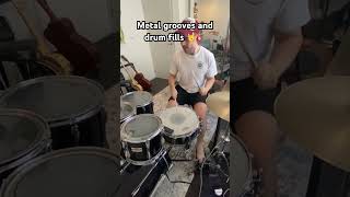 Metal drum grooves and fills drums drummers metaldrums slipknot [upl. by Arlena]