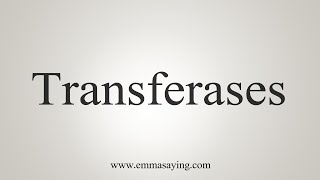 How To Say Transferases [upl. by Oeram485]