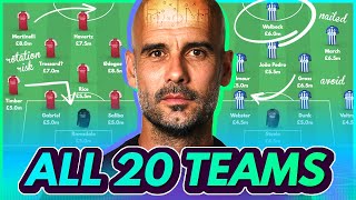 ALL PREDICTED LINEUPS SET PIECE TAKERS amp BEST PLAYERS FOR GW1  Fantasy Premier League 202324 [upl. by Puff]