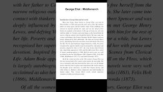 Middlemarch by George EliotSummaryviral summary notes shorts [upl. by Sira]