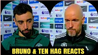 MUFC 🚨 BRUNO FERNANDES SHARPLY DIFFER with ERIK TEN HAG Postmatch interview  Chelsea 43 Man Utd [upl. by Waxman212]