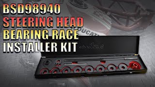 BSD98940 STEERING HEAD BEARING RACE INSTALLER KIT [upl. by Leverick422]