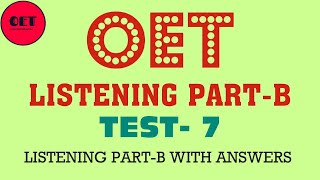 OET listening practice material [upl. by Nirraj]