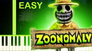 ZOONOMALY Theme Song Version 1  EASY Piano Tutorial [upl. by Wexler]