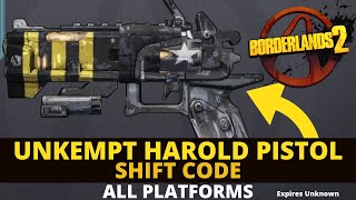 Double Penetrating Unkempt Harold Pistol Shift Code for Borderlands 2  All Platforms  Expired [upl. by Imailiv416]