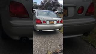 2001 Lexus gs430 muffler  resonator delete start up and revs [upl. by Aihsilef221]