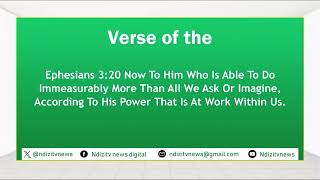 Verse of the Day by Oroo Nelpha 160824ensakiandizitvnews [upl. by Anamuj]