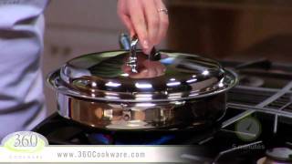 Skillet Baked Potatoes  Healthy Cooking with 360 Cookware [upl. by Aratahs]