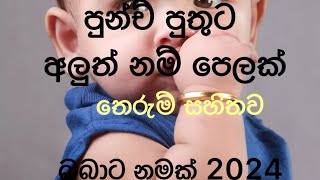 බබාට නමක් Babata namak  Sinhala Baby Boy Name with Meaning  2024 Sinhala New Name  2024 [upl. by Eyeleen]