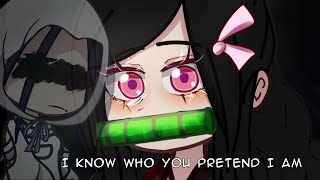 I know who you pretend i am  Moment with Nezuko and Tamayo  Demon slayerkny meme  Gacha Club [upl. by Issac863]