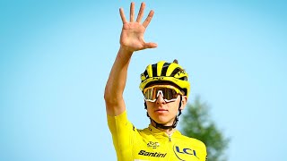 Tour de France  en remportant la 20e étape Tadej Pogačar signe une cinquième victoire [upl. by Nnylsoj]