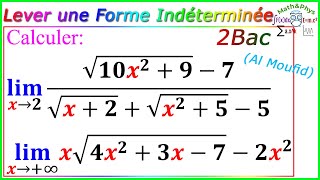 Calcul de limites  Lever une Forme Indéterminée  2 Bac SM Sex  Exercice 14 [upl. by Loss679]