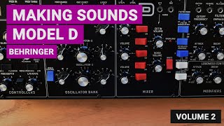 Making sounds with Behringer MODEL D for any Genre Ambient Techno Synthwave SFX Volume 2 [upl. by Sirahc]