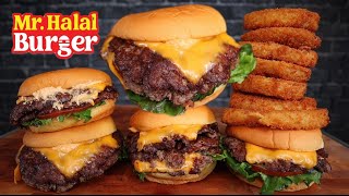 DOUBLE WAGYU CHEESEBURGER DOUBLE CHEESEBURGERS EXTRA SAUCE TRIPLE CHEESEBURGER AND ONION RINGS [upl. by Acceber]