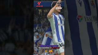 MIKEL OYARZABAL SCORES Real Sociedad vs Barcelona [upl. by Imyaj]