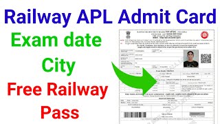 Railway ALP Admit Card download RRB APL exam date and city check 2024 [upl. by Ernestine627]