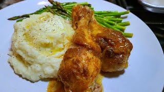 This lazy CHICKEN RECIPE makes falloffthebone drumsticks  the mashed potatoes hack I love [upl. by Ilke84]