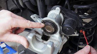 How To Manually Compress Caliper Piston Using 9V Or 12V Battery In Toyota  Lexus With EPB Brakes [upl. by Aisile595]