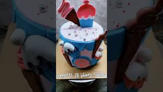 Iscrim cake decoration amazing cake trending ytshorts [upl. by Aileda]