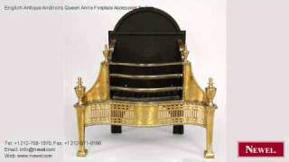 English Antique Andirons Queen Anne Fireplace Accessories [upl. by Ased]