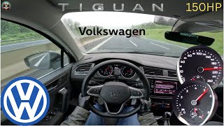 VW Tiguan  150HP  TOP SPEED on german Autobahn [upl. by Turk]