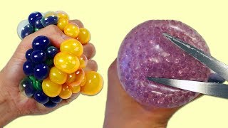 Cutting Open Mesh Stress Balls to Make SLIME Compilation [upl. by Layap]