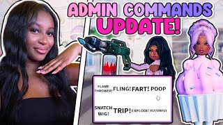 ADMIN COMMANDS UPDATE IN DRESS TO IMPRESS TROLLING  Roblox [upl. by Neema]