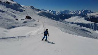 Skiing in Alpe dHuez Dôme des Rousses 2810m to lEnversin 1130m [upl. by Alda]