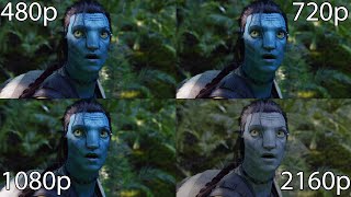 Avatar 480p vs 720p vs 1080p vs 2160p [upl. by Talley692]