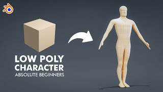 How to create a Low Poly Character in Blender  Blender tutorial  blender blendertutorial [upl. by Bartolemo]