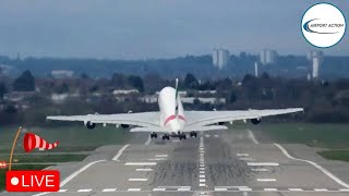 CROSSWIND Live Birmingham Airport 05042024 aviation [upl. by Enillebyam]