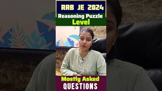 RRB JE Reasoning Classes 2024 rrbje2024 rrbje rrbjereasoningclasses ytshorts shortsfeed [upl. by Oneal]