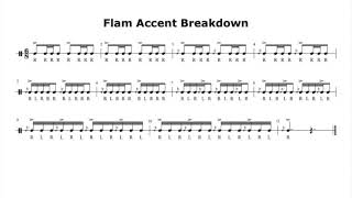 Flam Accent Breakdown  60 [upl. by Keever896]