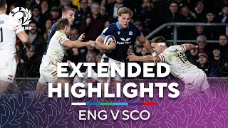 EXTENDED HIGHLIGHTS  Scotland Claim a Third Successive Calcutta Cup  England v Scotland [upl. by Dalli]