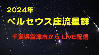 ペルセウス座流星群 ライブ配信 2024年8月12日千葉県富津の空 [upl. by Bright]