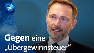 Hohe Spritpreise Lindner lehnt quotÜbergewinnsteuerquot für Mineralölkonzerne ab [upl. by Aleibarg579]