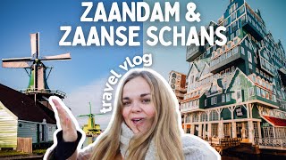 A trip to Zaandam and Zaanse Schans windmills near Amsterdam 💚 Netherlands travel vlog [upl. by Drofxer]