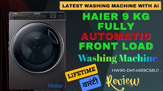 Haier 9 Kg Front Load Fully Automatic Washing Machine HW90DM14959CS8U1 Demo Unboxing [upl. by Licht]