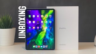 Apple Refurbished 2020 iPad Pro Unboxing Silver 11 inch  Mallard Green Smart Folio [upl. by Limaj]