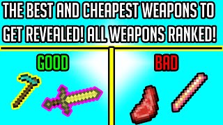 Hypixel Skyblock Guide BEST amp CHEAPEST weapons REVEALED and ranking ALL WEAPONS [upl. by Ahsuatan517]