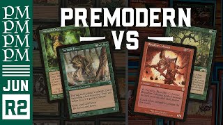 Secret Force vs Pyro Oath  Round 2  June Premodern MTG Tournament [upl. by Anoirtac]