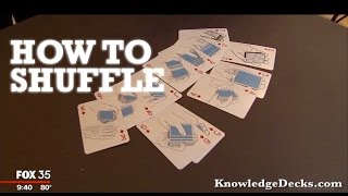 Custom Illustrated Playing Cards that Teach You How to Shuffle  wwwKnowledgeDeckscom [upl. by Nolrak851]