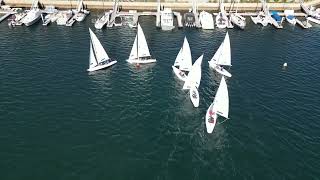 2024 Saturday Soling Regatta 6 Nov 16 Race 2 leeward mark [upl. by Eeleimaj]