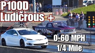 TESLA P100D LUDICROUS PLUS Easter Egg 14 Mile Performance Testing [upl. by Nuncia187]