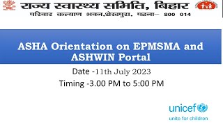 Orientation on extended PMSMA amp ASHWIN Portal [upl. by Tniassuot]