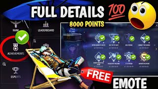 HOW TO COMPLETE ACHIEVEMENTS MISSION IN FREE FIRE MEIN 8000 POINTS KAISE PURA KAREN ACHIEVEMENT FF [upl. by Jochebed]